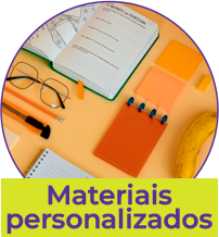 Imagem escrita materiais personalizados